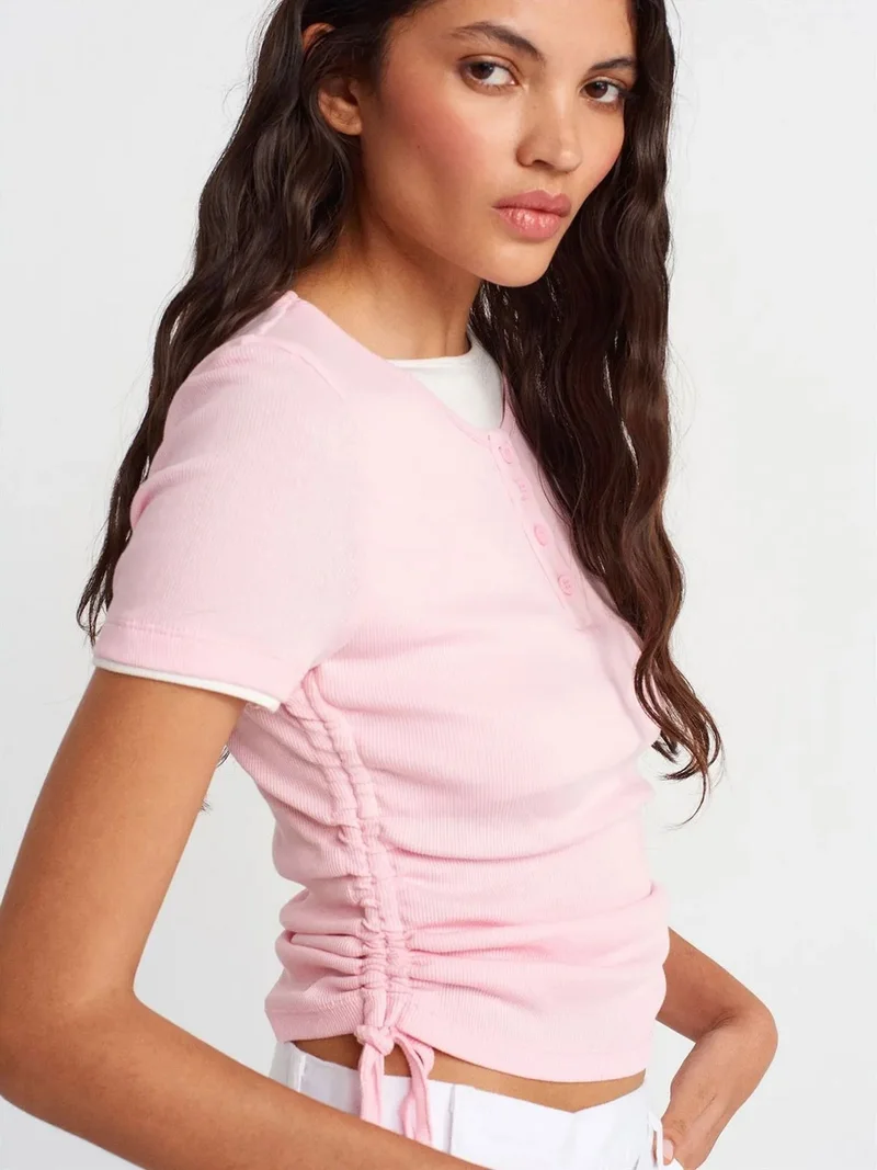 ديلفين DILVIN Women's Cotton Slim Fit Crew Neck T-Shirt