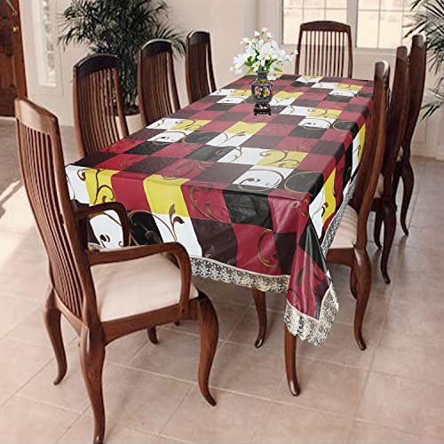 Homerz Premium Dining Table Cover for 6 to 8 Seater, 60 x 90 inch Size, Waterproof and Dustproof (Intel) - Image 1