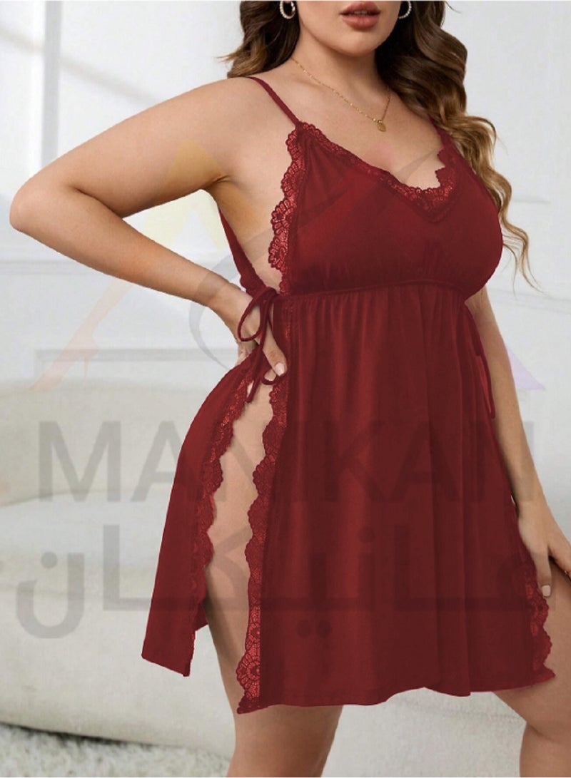 WARD Women's clothes with Soft Lace Details and Side Slits - Image 2