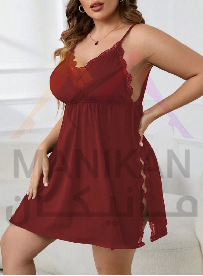 WARD Women's clothes with Soft Lace Details and Side Slits - Image 5