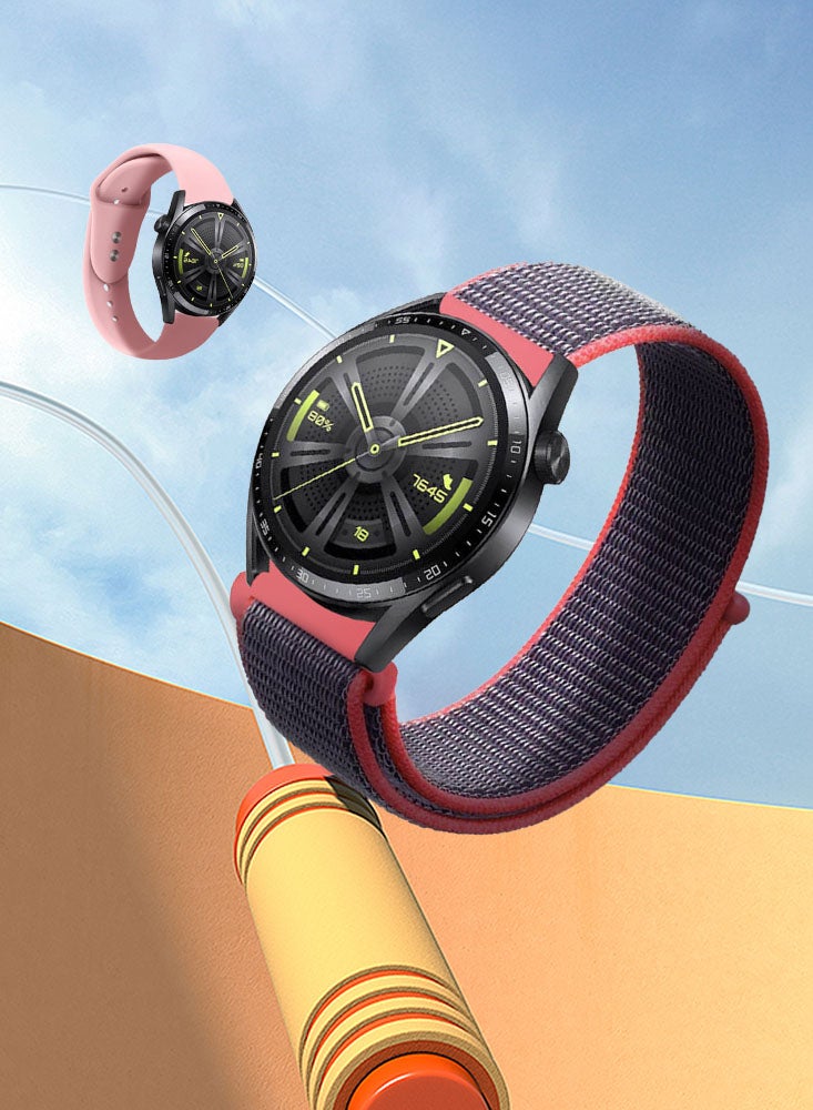 Perfii 3pcs Watchband Bundle Compatible with all Samsung, Huawei, Amazfit, Fitbit and Honor with 22mm band size - Image 2