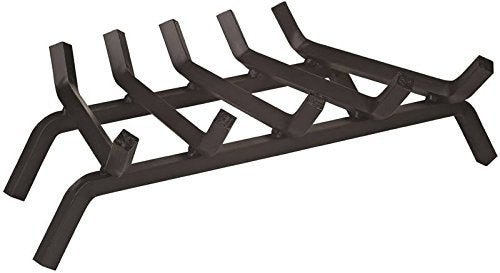 Rocky Mountain Radar Rocky Mountain Goods Heavy Duty Fireplace Grate  Solid Metal Log Holder with 34 Bars  Rack Heater for Wood Stove with Heavy Gauge Wrought Iron Bars 23 