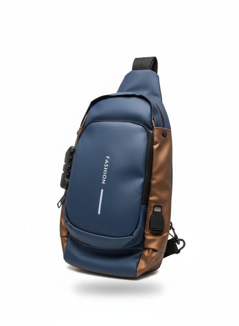 Spaceshoop Anti-theft Sling Bag Business Bag Chest Crossbody bags with USB - Image 1