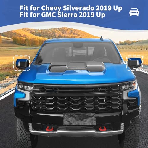 JOSHELA for Silverado Side Mirror Cover Cap Trim Blue Fit for Chevy Silverado/GMC Sierra 2019-2025 Blue Exterior Accessories 2pcs - Image 4
