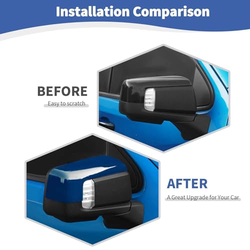JOSHELA for Silverado Side Mirror Cover Cap Trim Blue Fit for Chevy Silverado/GMC Sierra 2019-2025 Blue Exterior Accessories 2pcs - Image 2