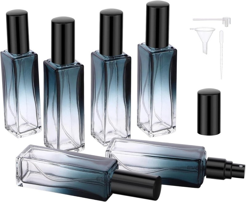 ChicAbode Glass Perfume Spray Bottle, 6 Pack of 10ML Mini Travel Atomizer Sprayer for Perfume, Empty Press Pump Bottle Refillable Cologne Dispenser Perfume Bottles Scent Sample Case Travel Must Have - Image 1