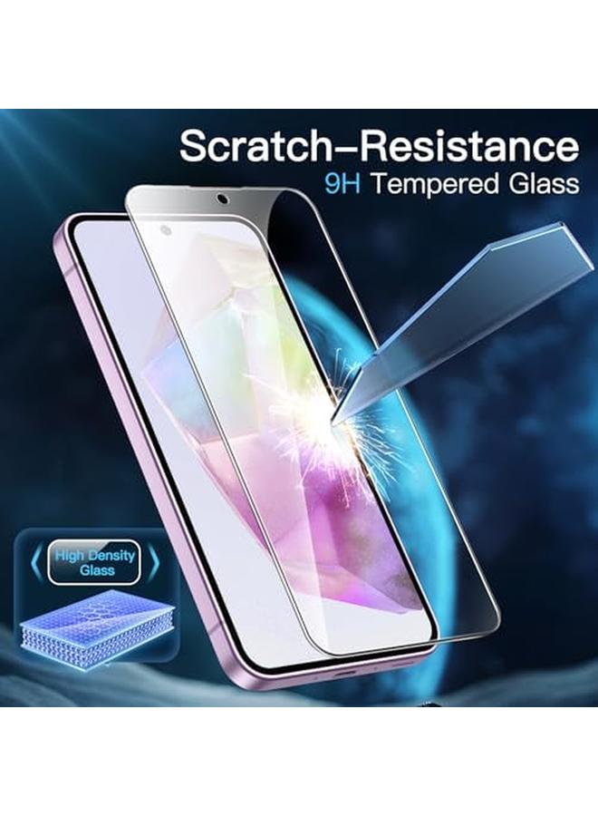 Jetech Screen Protector For Samsung Galaxy A35 5G 6.6 Inch 9H Tempered Glass Film Anti Scratch HD Clear 3 Pack - Image 4