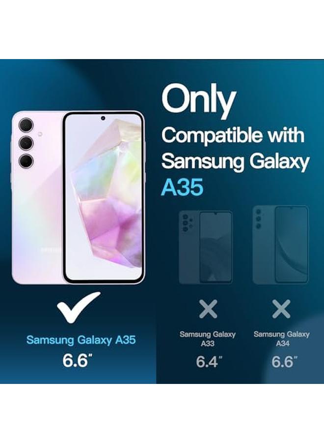 Jetech Screen Protector For Samsung Galaxy A35 5G 6.6 Inch 9H Tempered Glass Film Anti Scratch HD Clear 3 Pack - Image 3