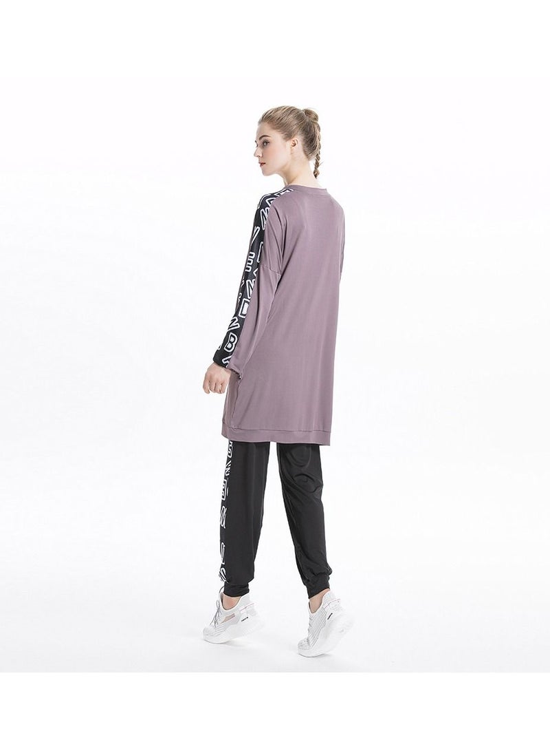 Loquat Muslim Casual Round Neck Tracksuit Sets  - Image 2