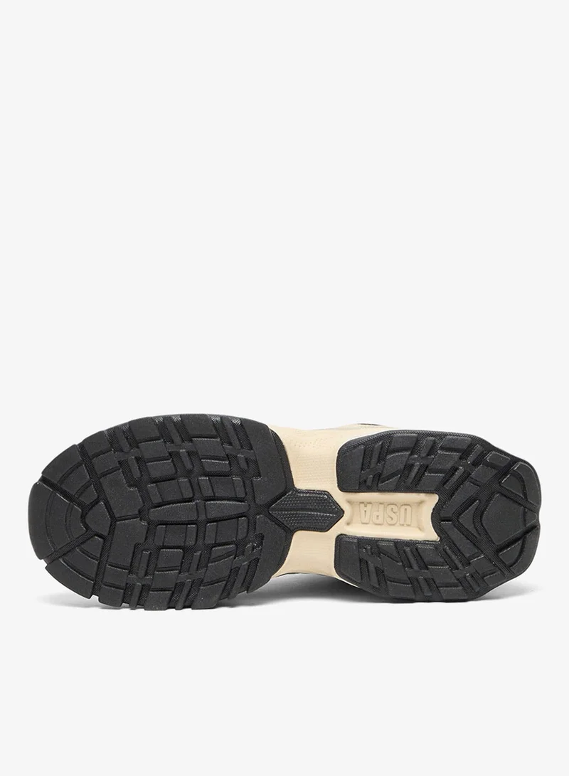 U.S. Polo Assn.  Women's Beige High-Top Sneakers - Rugged Style with Durable Sole Shoes and Multi-Color Accents for Outdoor Wear for Women | Best Price UAE