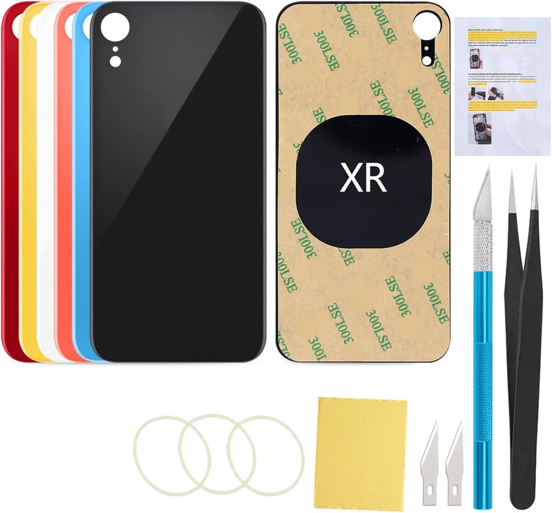 UooFide Replacement Rear Screen Glass Back Cover Compatible with iPhone XR 6.1-Inches All Carriers (Black) - Image 1