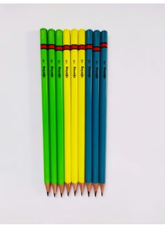 Rotring Pencil Hb Neon Green-Yellow-Blue 9 Pieces 