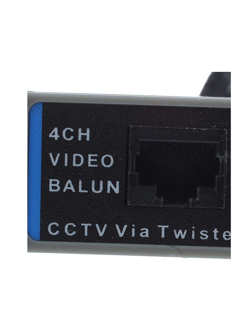 Generic - 4 Channel Passive UTP Video Balun for CCTV BNC Male to RJ45 CAT5 Connection - Image 1