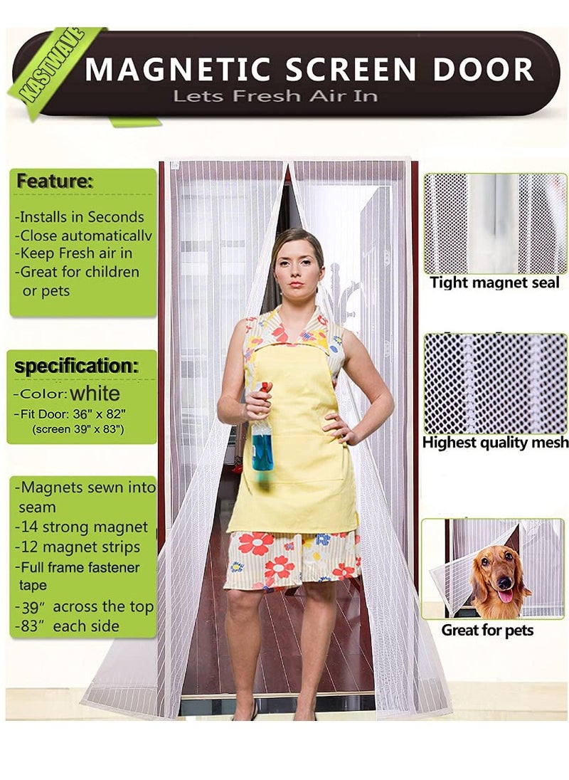 KASTWAVE Magnetic Screen Door Curtain Automatic Closing Fly Insect Bug Screen Net Mesh Self Sealing Heavy Duty  - Image 2