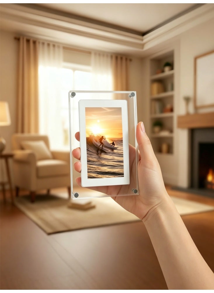 5 Inch Digital Picture Frame, Acrylic Video Frame, Digital Photo Frame，1GB Memory, 1000mAh Built-in Battery, Perfect for Home Decor and Heartfelt Gifts - Image 5