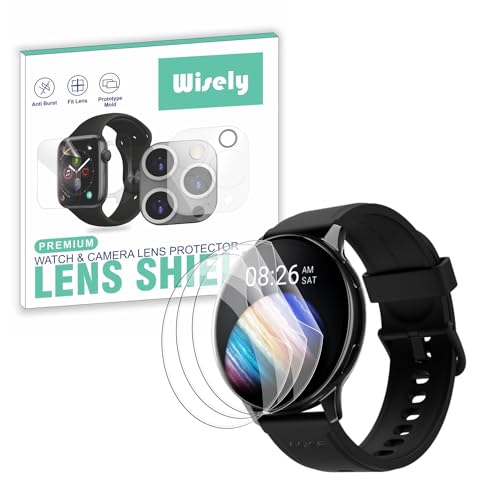 Wisely |3pcs| Screen Guard Protector For Noise Vortex Plus Smartwatch |1.46"| Bubble Free, Easy installation kit, Clear HD, Full Cover - Image 1