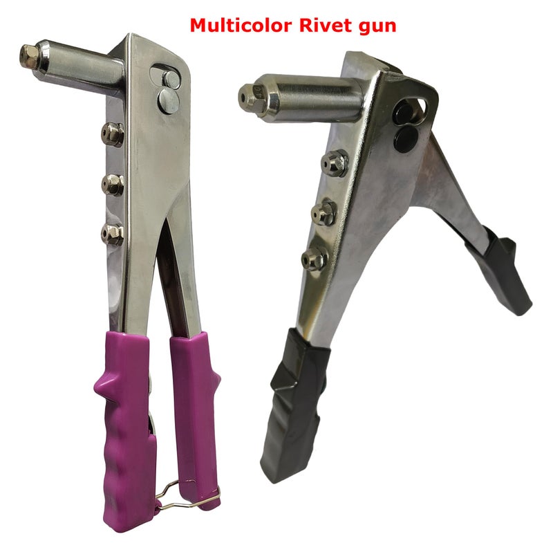 Inditrust Chrome Body Non Slip 10" Rivet Gun, Riveter Nail Gun, Pop Riveter with 40 Nose Pieces (3/32"; 1/8"; 5/32"; 3/16") - Image 4