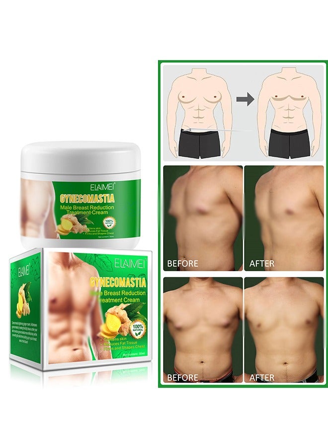 Elaimei Gynecomastia Male Breast Reduction Treatment Cream ​- Tightening Ginger Cream Men's Chest Ginger Cream Ginger Cream 30ml - Image 3