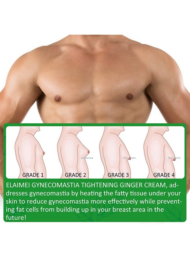 Elaimei Gynecomastia Male Breast Reduction Treatment Cream ​- Tightening Ginger Cream Men's Chest Ginger Cream Ginger Cream 30ml - Image 5