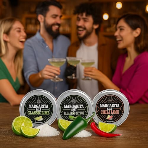 Kiri & Sons 3-Pack Premium Margarita & Cocktail Flavored Salt Rimmer, Variety Set 3.5oz Chili Lime, Jalapeno Citrus, Classic Lime & Habanero & Honey - No Silicon Dioxide, Easy Screw-On Lid, Kiri & Sons Cocktails - Image 2