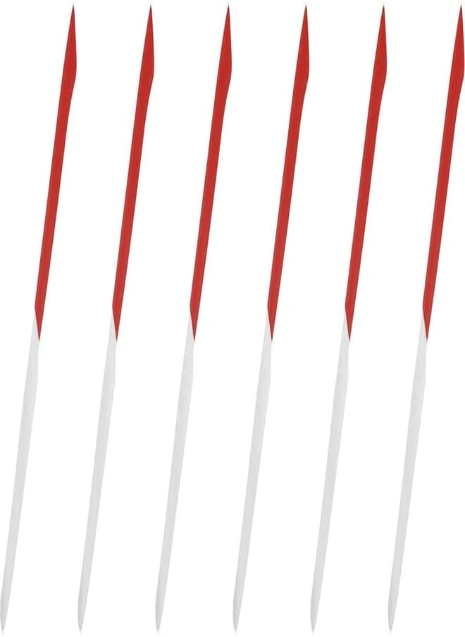 MAROB MAROB Stainless Steel Kitchen Knives Set 24TL B06, Made in Italy Red and Silver 