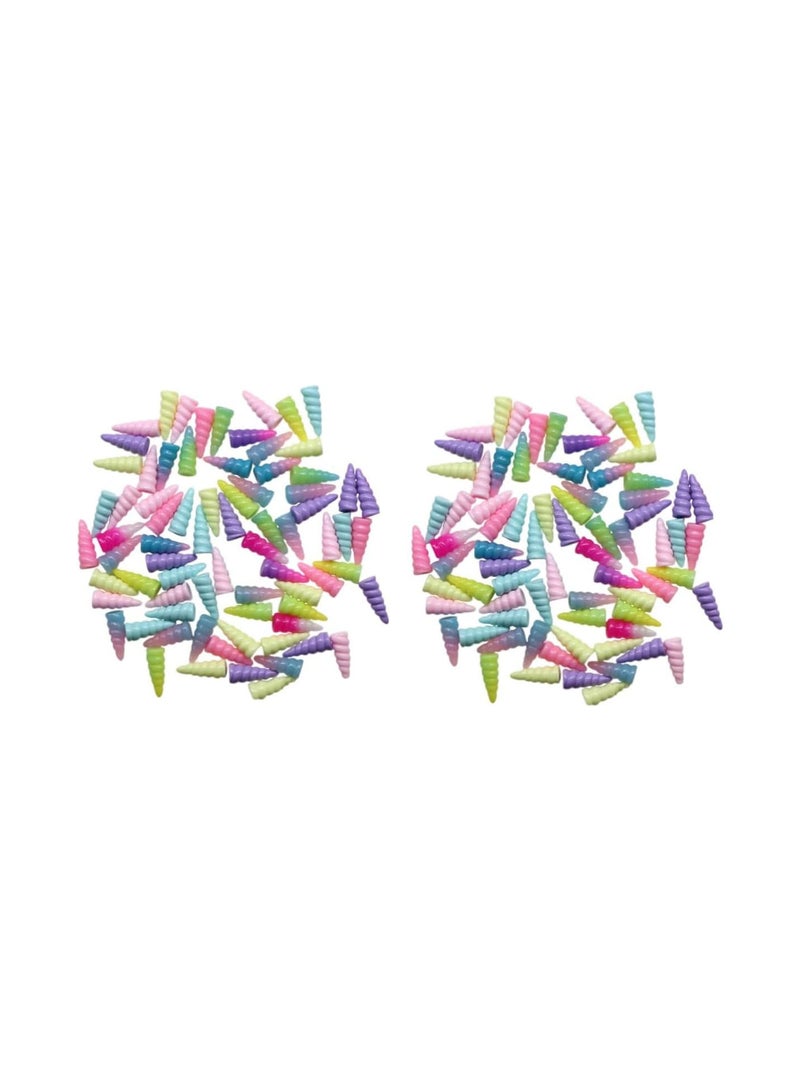 GGOOT 20 PCS cosplay accessories resin keychain rainbow horn horns for crafts DIY horn unicorn horn unicorn headpiece unicorn photo prop cake headband pendant miniature party supplies As Shown - Image 1