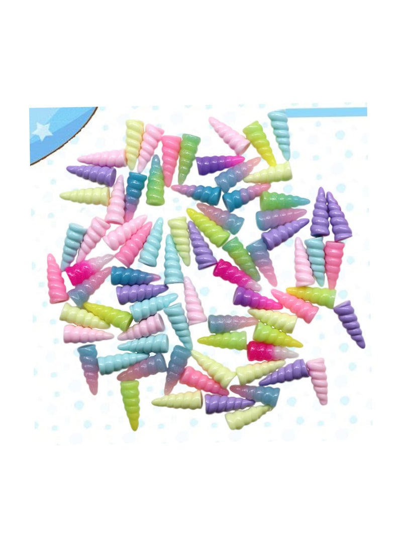 GGOOT 20 PCS cosplay accessories resin keychain rainbow horn horns for crafts DIY horn unicorn horn unicorn headpiece unicorn photo prop cake headband pendant miniature party supplies As Shown - Image 3