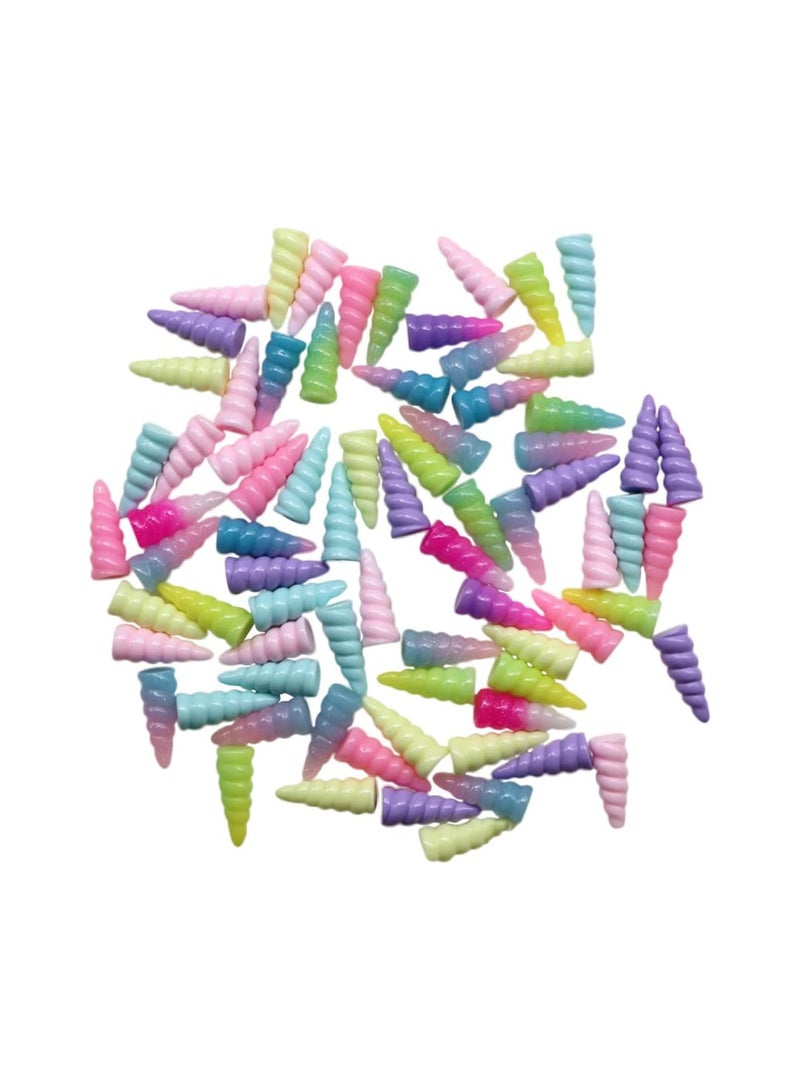 GGOOT 20 PCS cosplay accessories resin keychain rainbow horn horns for crafts DIY horn unicorn horn unicorn headpiece unicorn photo prop cake headband pendant miniature party supplies As Shown - Image 2