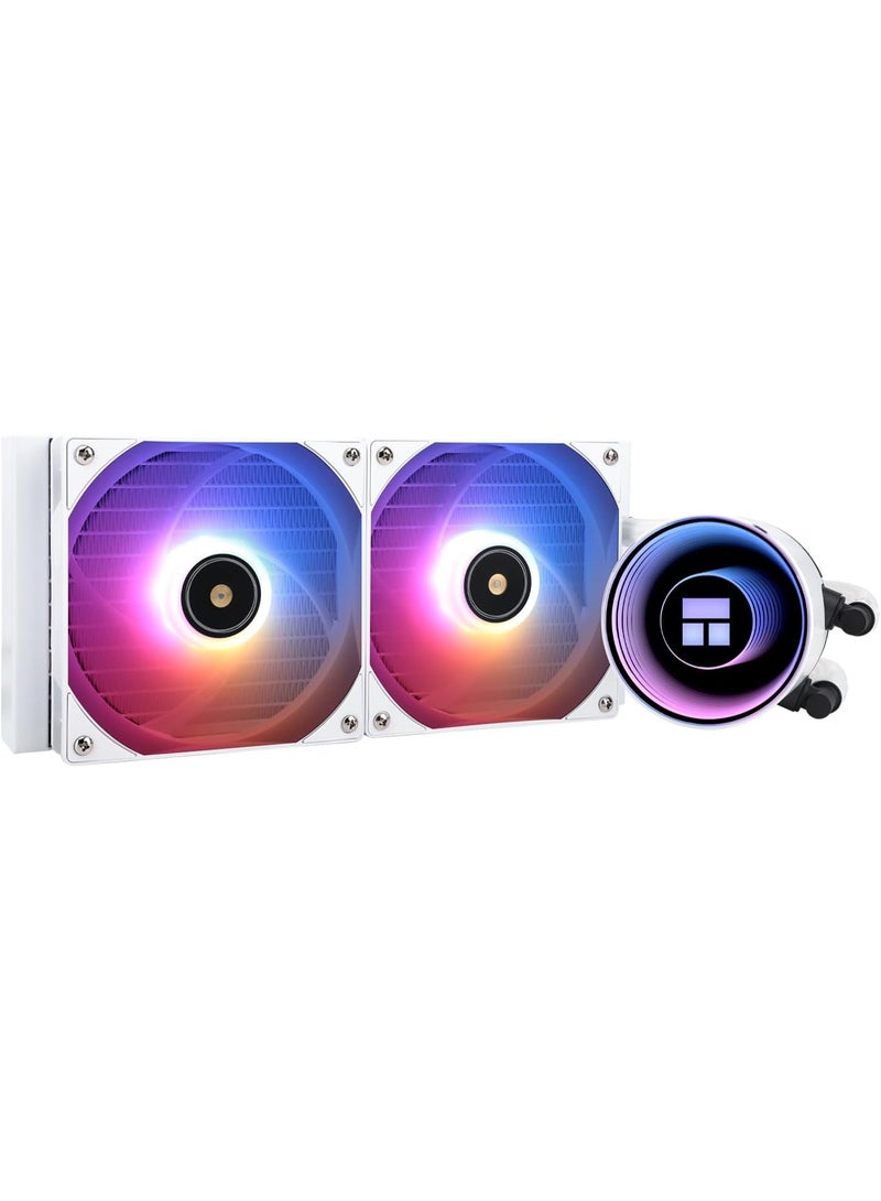 Thermalright Frozen Notte 240 WHITE ARGB V2 Water Cooling CPU Cooler, 240 White CPU Cooler Specifications, Double PWM Fans, S-FDB V2 Bearings, Suitable for AMD/AM4 AM5, Intel LGA 1700/1150/1151/1200/2011 - Image 1