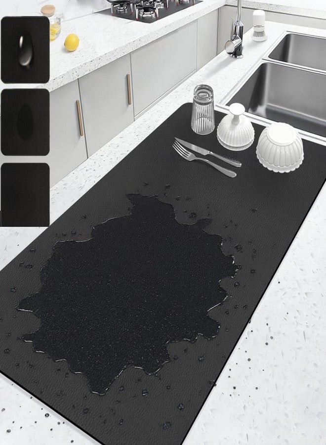 AERYS Large Dish Drying mat Kitchen (40 x 60 cm ) Kitchen Drying mat | Quick Dry Water Absorbent mat | Placemat for Dish Drying with Non-Slip Rubber Backed, Super Draining Mat for Kitchen (40 x 60CM) - Image 1