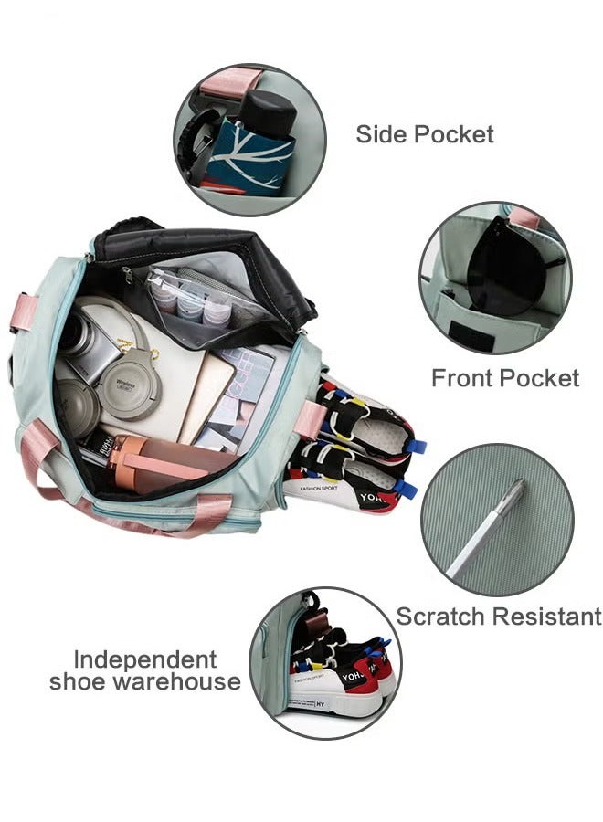 Canway Duffle Bag for Women Sports with Wet Pocket Shoe Compartment Overnight Weekender Travel Bag Thicken Sports Tote Gym Bag Workout Carry on Bag with Adjustable Strap - Image 4