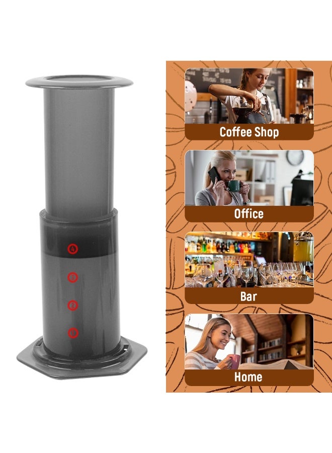 Supvox® Coffee Press Percolator, 3 in 1 Coffee Press, with Detachable Design and 100 Paper Filters French Press, Easy Press Coffee Brewing Pot for Camping & Travel, Food Grade Manual Press (Grey) - Image 3