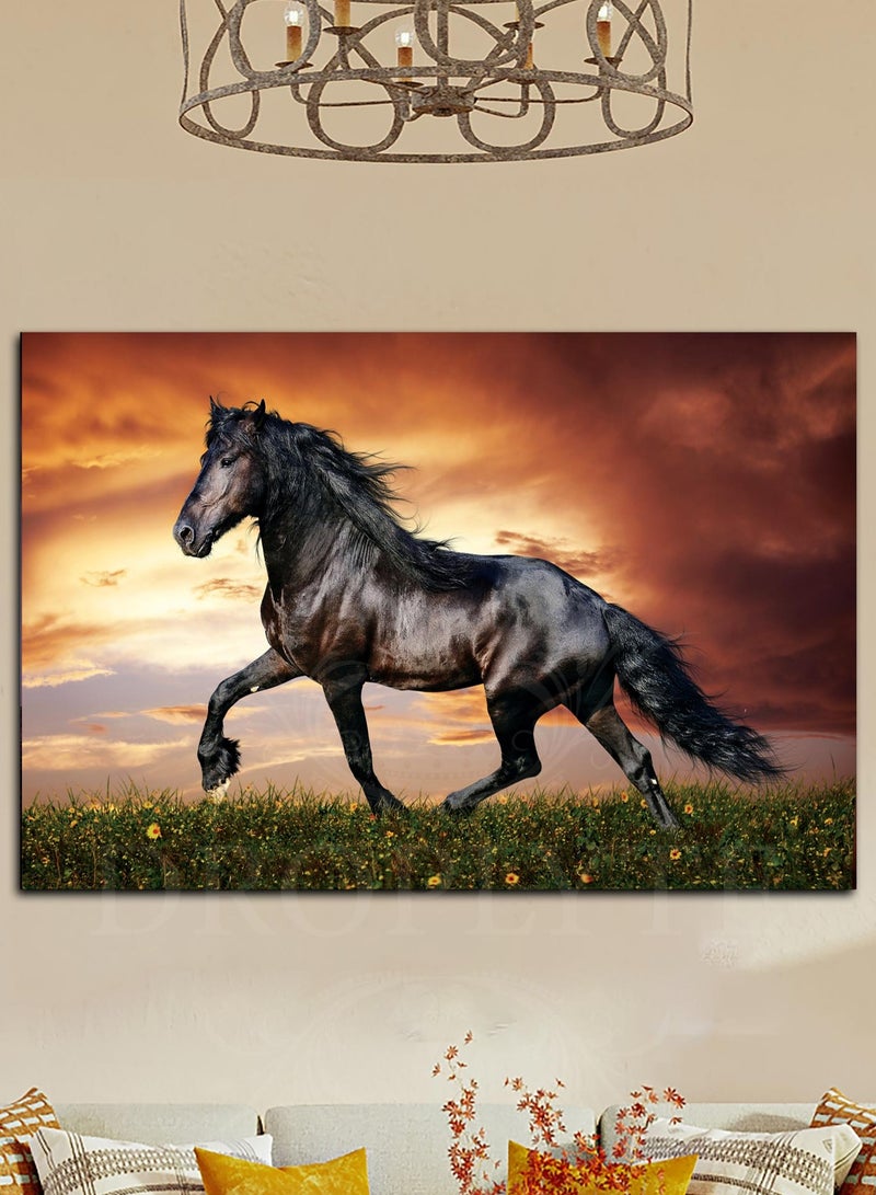 Droplyte Beautiful Horse Wall Art Canvas with Wooden Frame Home Decor 60cm x 40cm  - Image 2