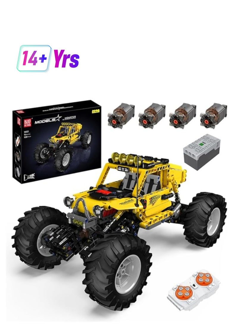 Mould King 18021 Technology Monster climbing Bike building set, RC off-road vehicle building set model, children adult building set toy, 1120 pieces, 14+