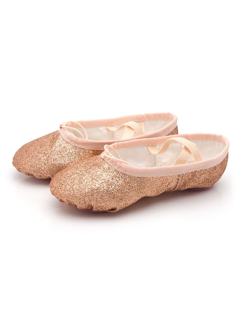 Girls'  Stage Performance Dance Shoes Performance Ballet Shoes Dance Shoes rose gold/pink colored ballet shoes