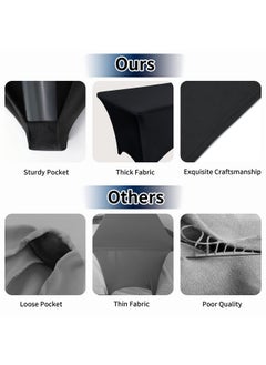 Spandex Black Table Covers 6Ft Fitted Table Clothes For 6 Foot Rectangle Tables, Elastic Massage Stretch Wrinkle Free Tablecloth For Party, Wedding, Birthday, Vendor Stand, 2 Pack - pzsku/Z823D6E107EB7E2C0F206Z/45/_/1733731359/f82f0763-87fb-4089-b0b3-c45bde27a448