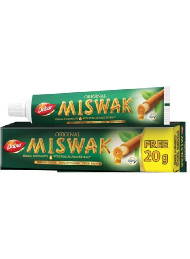 Dabur Miswak Original With Pure Al-Arak Exract 120+20g - Image 1