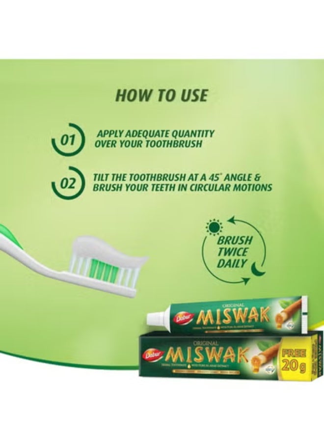 Dabur Miswak Original With Pure Al-Arak Exract 120+20g - Image 5