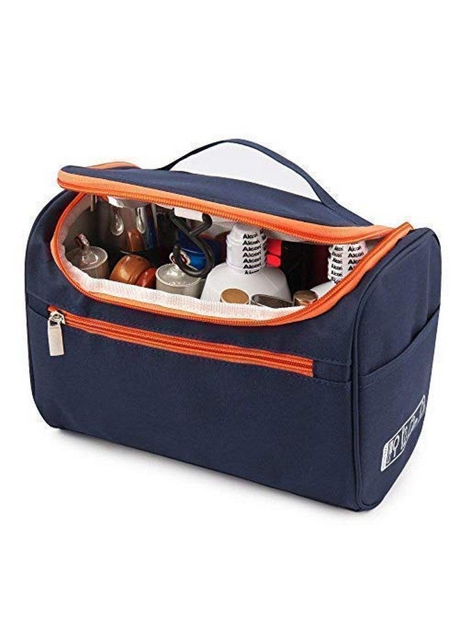 Clopic Multifunctional Travel Bag Extra Large Makeup Organiser Cosmetic Case Household Grooming Kit Storage Travel Kit Pack with Hook,Travel Bag for Women Travel, Makeup Pouch Bag (Navy Blue) - Image 2