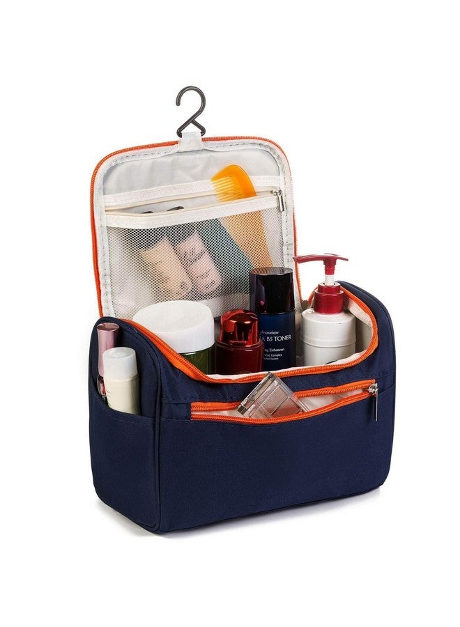 Clopic Multifunctional Travel Bag Extra Large Makeup Organiser Cosmetic Case Household Grooming Kit Storage Travel Kit Pack with Hook,Travel Bag for Women Travel, Makeup Pouch Bag (Navy Blue) - Image 3