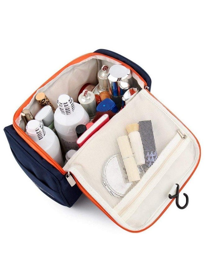 Clopic Multifunctional Travel Bag Extra Large Makeup Organiser Cosmetic Case Household Grooming Kit Storage Travel Kit Pack with Hook,Travel Bag for Women Travel, Makeup Pouch Bag (Navy Blue) - Image 4