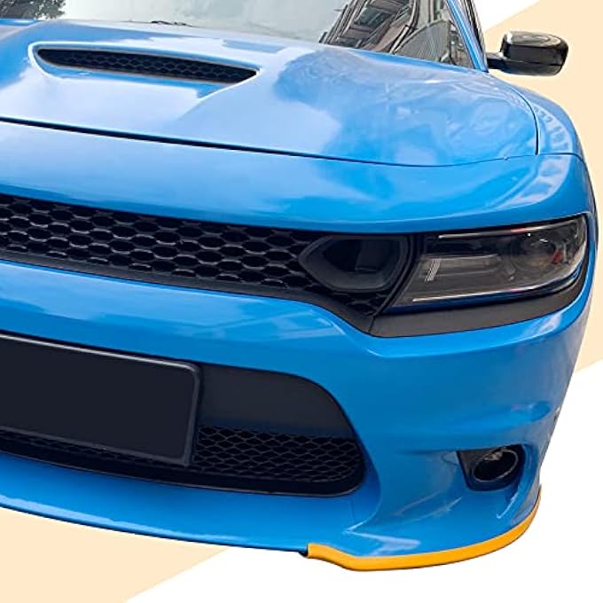 Hoolcar Front Bumper Lip Splitter Protector Front Shovel for 2015-2021 Dodge Charger SRT, Exterior Accessories, Yellow - Image 5