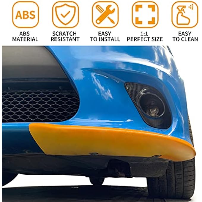 Hoolcar Front Bumper Lip Splitter Protector Front Shovel for 2015-2021 Dodge Charger SRT, Exterior Accessories, Yellow - Image 3