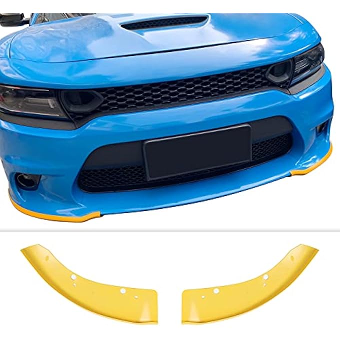 Hoolcar Front Bumper Lip Splitter Protector Front Shovel for 2015-2021 Dodge Charger SRT, Exterior Accessories, Yellow - Image 1