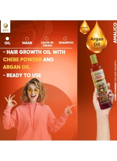 AMALICO Argan Oil for Hair Growth with Chebe Powder 250 ML  - Image 2