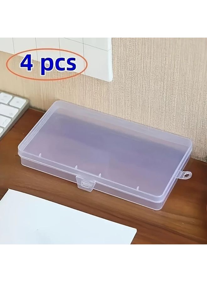 Large Size 4 Piece Transparent Plastic Organizer Box Set Multipurpose Storage Container - Image 4