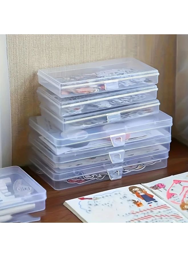 Large Size 4 Piece Transparent Plastic Organizer Box Set Multipurpose Storage Container - Image 2