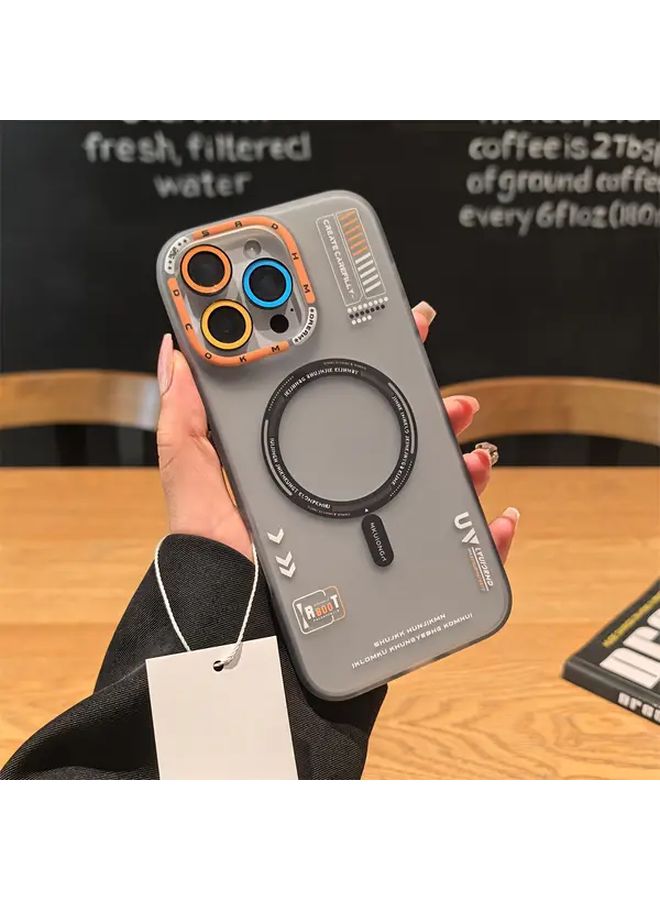 White Magnetic Matte Phone Case for iPhone 15 Pro Max Shockproof Stylish - Image 2