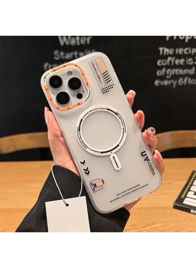 White Magnetic Matte Phone Case for iPhone 15 Pro Max Shockproof Stylish - Image 1