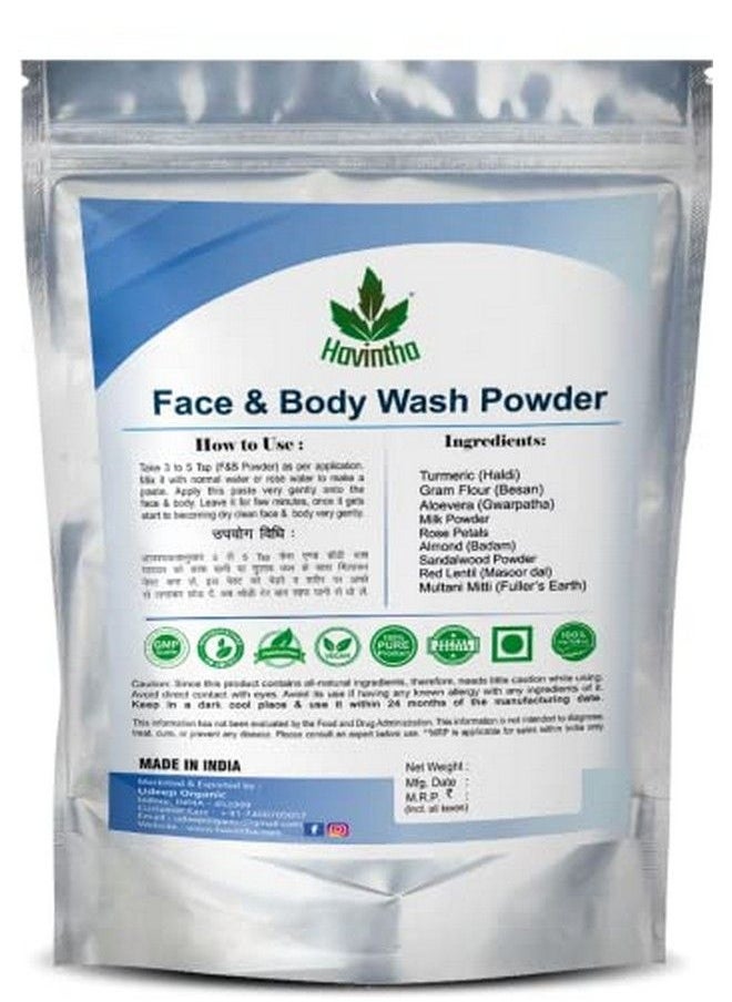 Havintha - Natural Face And Body Wash Powder For All Skin Types 227 Gm - Image 1